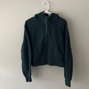 Lululemon Half-Zip Cropped Scuba Hoodie - Teal